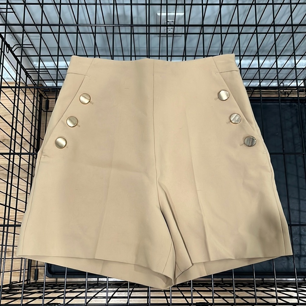 Zara Size 4 Tan High Waisted Short